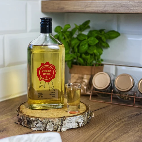 Fles 500 ml met schroefdop, opdruk 'Wyborny Trunek', 1 stuk. - 7