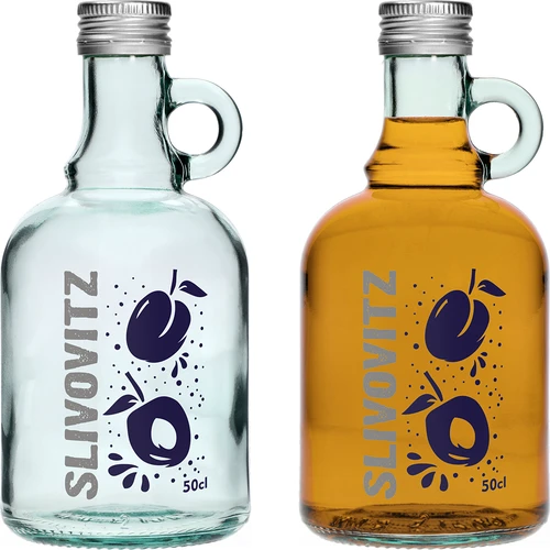 Fles 0,5 L met schroefdop en 2-kleuren opdruk Slivovitz - 4 stuks - 4 ['fles voor zelfgemaakte pruimenbrandewijn', ' fles pruimenbrandewijn', ' fles', ' glazen fles 500 ml', ' fles 0', '5 L', ' flessen met opdruk', ' fles met opdruk', ' fles met kurk', ' fles met opdruk en kurk', ' flessen met kurken']
