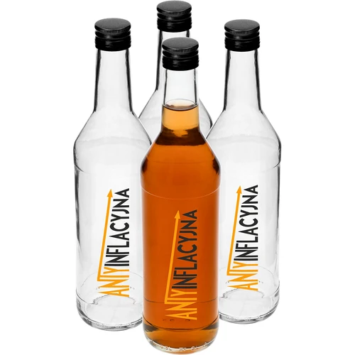 Fles 0,5 L met schroefdop en opdruk Antiinflatie - 4 stuks  - 1 ['kweepeerlikeur', ' citroenlikeur', ' kersenlikeur', ' fles voor kweepeerlikeur', ' fles voor likeuren', ' fles voor likeuren', ' flessen voor likeuren', ' fles met schroefdop', ' flessen met opdruk', ' glas met opdruk', ' glazen flessen', ' glazen flessen met schroefdoppen', ' cadeau-idee', ' glazen flessen met grappige opdruk', ' flessen voor bruiloft']