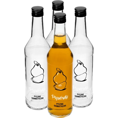 Fles 0,5 L met schroefdop en opdruk Kweepeerlikeur - 4 stuks  - 1 ['kweepeerlikeur', ' fles voor kweepeerlikeur', ' fles voor likeuren', ' flessen voor likeuren', ' fles met schroefdop', ' flessen met opdruk', ' glas met opdruk', ' glazen flessen', ' glazen flessen met schroefdoppen']