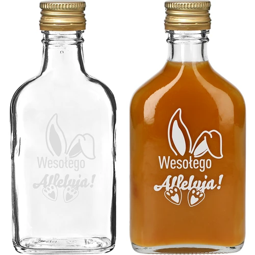 Fles 200ml met schroefdop, opdruk KONIJNENOREN 6st - 3 ['fles', ' flessen', ' fles met opdruk', ' fles voor de feestdagen', ' fles voor Pasen', ' fles voor likeuren', ' fles voor zelfgestookte drank', ' fles voor alcohol', ' glazen fles met kurk', ' fles 200 ml met schroefdop', ' heupflessen', ' kleine fles', ' set voor de feestdagen', ' dranken voor de feestdagen', ' kleine decoratieve fles']