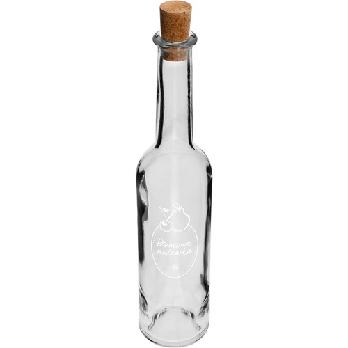 Fles 350 ml met kurk, opdruk Zelfgemaakte likeur - 2 ['voor likeur', ' zelfgemaakte likeur', ' kersenlikeur', ' kweeperenlikeur', ' aronia-likeur', ' alcoholfles', ' zelfgemaakte alcohol', ' fles met opdruk']