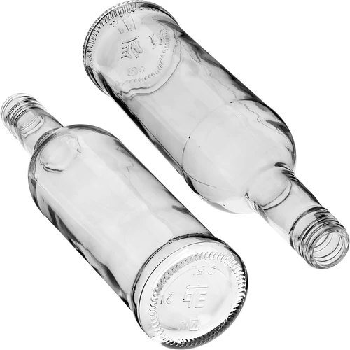 Fles 500 ml Slank, met zwarte dop, voor wodka, 6 stuks - 6 ['flessen met doppen', ' fles met dop', ' sterke drank fles', ' sterke drank flessen', ' wodkafles', ' wodkaflessen', ' sapfles', ' sapflessen', ' likeurfles', ' likeurflessen', ' alcoholflessen', ' alcoholfles', ' zwarte doppen', ' witte fles', ' schroeffles', ' schroefflessen', ' slanke flessen']