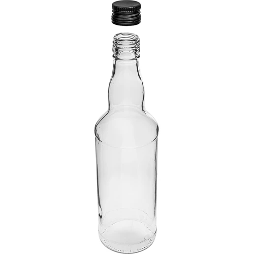 Fles 500 ml voor wodka, met zwarte schroefdop, 6 stuks. - 4