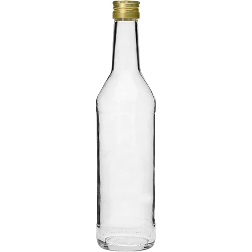 Fles 500 ml voor wodka recht met doppen - 8 stuks - 4 ['flessen met doppen', ' fles met dop', ' sterke drank fles', ' sterke drank flessen', ' wodkafles', ' wodkaflessen', ' sapfles', ' sapflessen', ' likeurfles', ' likeurflessen', ' alcoholflessen', ' fles voor alcohol', ' gouden doppen', ' witte fles', ' schroeffles', ' schroefflessen']