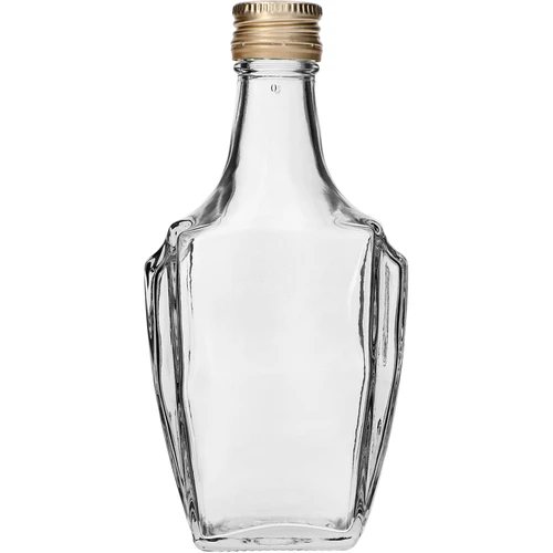 Fles Art Deco 250ml met schroefdop fi28  - 1 ['fles voor likeur', ' flessen voor likeur', ' fles voor alcohol', ' decoratieve flessen voor alcohol', ' glazen fles voor alcohol', ' flessen voor zelfgestookte drank voor bruiloft', ' fles voor likeur', ' decoratieve flessen', ' fles voor wodka', ' fles voor wodka']