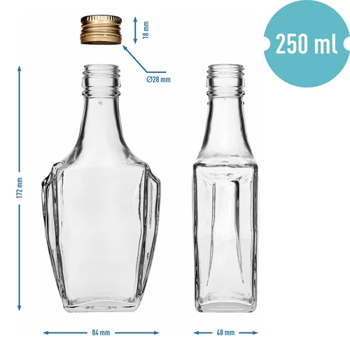 Fles Art Deco 250ml met schroefdop fi28 - 6 ['fles voor likeur', ' flessen voor likeur', ' fles voor alcohol', ' decoratieve flessen voor alcohol', ' glazen fles voor alcohol', ' flessen voor zelfgestookte drank voor bruiloft', ' fles voor likeur', ' decoratieve flessen', ' fles voor wodka', ' fles voor wodka']
