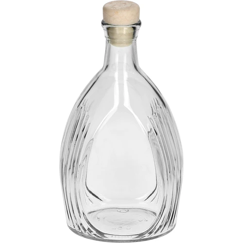 Fles "Banket" 500 ml, met kurk - 2 ['fles', ' flessen', ' fles voor likeuren', ' fles voor zelfgestookte drank', ' fles voor alcohol', ' glazen fles met kurk', ' fles 500 ml met kurk', ' flessen voor kurk', ' set voor bruiloft', ' fles voor banket']