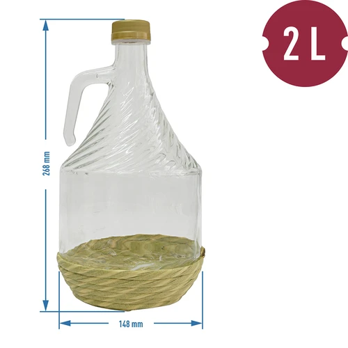 Fles Dama 2L in omhulsel, met dop - 2 ['wijnballon', ' wijnballon', ' wijnfles', ' wijnfles', ' wijnfles', ' wijnkan', ' wijnfles', ' wijnfles', ' wijnfles', ' wijnballon 50l', ' wijnballon 50l castorama', ' wijnballon 50l', ' wijnballon 50l castorama', ' wijnballon', ' wijnballon castorama', ' fles in wilg', ' fles in wilgenmand']