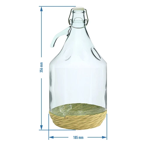 Fles Dama 5L in omhulsel, metalen sluiting - 2 ['wijnballon', ' wijnballon', ' wijnfles', ' wijnfles', ' wijnfles', ' wijnkan', ' wijnkan', ' wijnkan', ' wijnkan', ' wijnballon 50l', ' wijnballon 50l castorama', ' wijnballon 50l', ' wijnballon 50l castorama', ' wijnballon', ' wijnballon castorama', ' fles in wilg', ' fles in wilgenmand']
