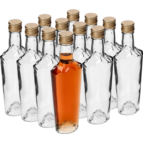 Fles Everest 250 ml met dop fi28, 12 stuks - 2 ['fles voor likeur', ' flessen voor likeur', ' fles voor alcohol', ' decoratieve flessen voor alcohol', ' glazen fles voor alcohol', ' flessen voor zelfgestookte drank voor bruiloft', ' fles voor likeur', ' decoratieve flessen', ' fles voor wodka', ' fles voor wodka']