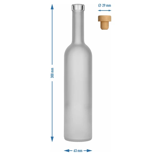 Fles „Mrożona” 0,5 l met kurk, 1 stuk - 5