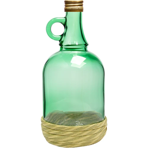 Fles Gallone 1L in vlechtwerk, met dop - 2 ['fles voor alcohol', ' decoratieve flessen voor alcohol', ' glazen fles voor alcohol', ' flessen voor brouwsel voor bruiloft', ' fles voor likeur', ' flessen voor wodka', ' fles voor wodka bruiloft', ' fles voor wodka doop', ' fles voor wodka communie', ' fles voor wijn', ' flessen voor wijn']