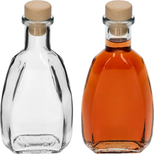 Fles HAIN 250 ml, met kurk - 3 ['fles voor likeur', ' flessen voor likeur', ' fles voor alcohol', ' decoratieve flessen voor alcohol', ' glazen fles voor alcohol', ' flessen voor zelfgestookte drank voor bruiloft', ' fles voor likeur', ' decoratieve flessen', ' fles voor wodka', ' fles voor wodka']