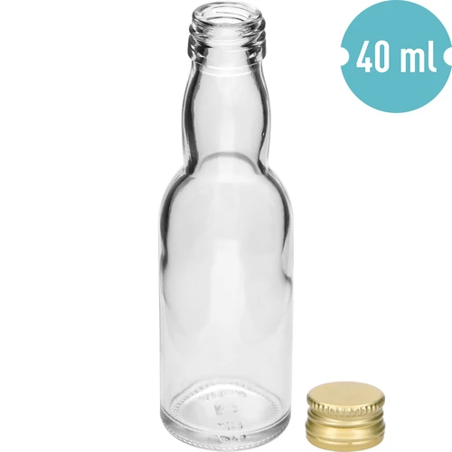 Flesje ‘Maluch’ met goudkleurige schroefdop, 40 ml, 10 stuks - 6