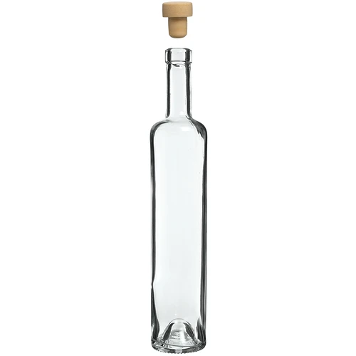 Fles Marina met kurk, wit 0,5 L - 2 ['fles voor alcohol', ' decoratieve flessen voor alcohol', ' glazen fles voor alcohol', ' flessen voor zelfgestookte drank voor bruiloft', ' fles voor likeur', ' decoratieve flessen voor likeuren']