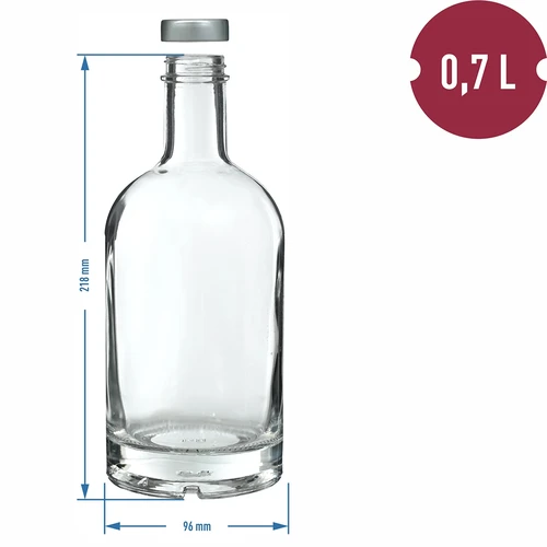 Fles Miss Barku met dop 700ml - 5 ['fles voor alcohol', ' decoratieve flessen voor alcohol', ' glazen fles voor alcohol', ' flessen voor zelfgestookte drank voor bruiloft', ' fles voor likeur', ' decoratieve flessen voor likeuren']