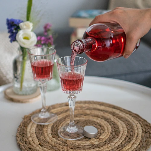 Fles Miss Barku wit 0,5 L - 5 ['fles voor alcohol', ' decoratieve flessen voor alcohol', ' glazen fles voor alcohol', ' flessen voor zelfgestookte drank voor bruiloft', ' fles voor likeur', ' decoratieve flessen voor likeuren', ' fles 500 ml', ' 500ml']