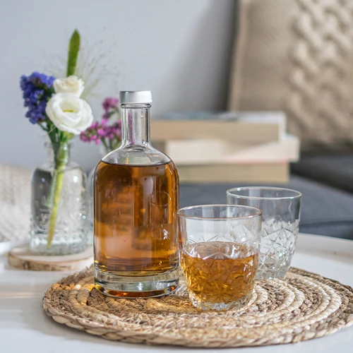 Fles Miss Barku wit 0,5 L - 3 ['fles voor alcohol', ' decoratieve flessen voor alcohol', ' glazen fles voor alcohol', ' flessen voor zelfgestookte drank voor bruiloft', ' fles voor likeur', ' decoratieve flessen voor likeuren', ' fles 500 ml', ' 500ml']
