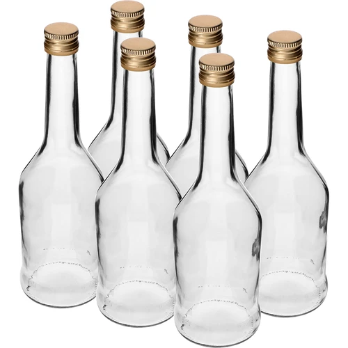 Fles Napoleon 500 ml met dop fi28, 6 stuks  - 1 ['flessen met doppen', ' fles met dop', ' fles voor wodka', ' flessen voor wodka', ' fles voor sap', ' flessen voor sappen', ' fles voor likeur', ' flessen voor likeur', ' flessen voor alcohol', ' fles voor alcohol', ' fles met schroefdop', ' flessen met schroefdop']