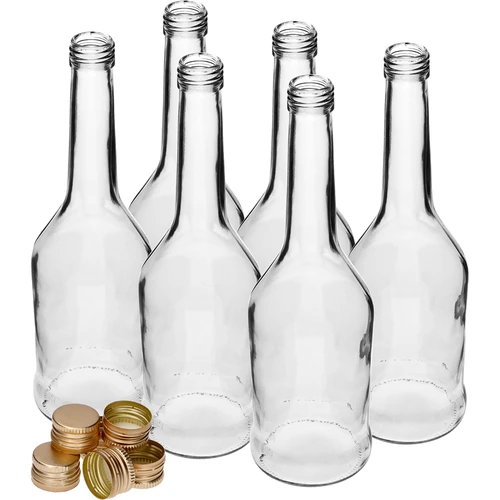 Fles Napoleon 500 ml met dop fi28, 6 stuks - 3 ['flessen met doppen', ' fles met dop', ' fles voor wodka', ' flessen voor wodka', ' fles voor sap', ' flessen voor sappen', ' fles voor likeur', ' flessen voor likeur', ' flessen voor alcohol', ' fles voor alcohol', ' fles met schroefdop', ' flessen met schroefdop']