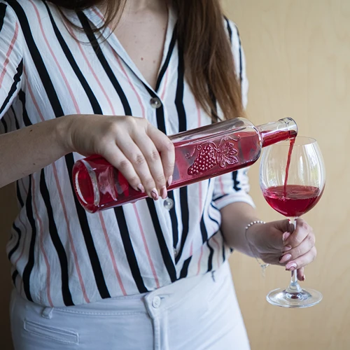 Fles OnSCHULDIG 500 ml met kurk - 7 ['fles voor likeur', ' decoratieve fles', ' fles met druiven', ' fles voor wijn', ' fles voor mede', ' fles voor olijfolie', ' fles voor olie', ' fles met kurk', ' fles 500 ml', ' sierfles', ' fles voor cadeau']