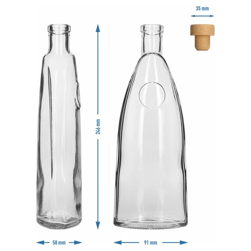 Fles „Staromiejska” met paddenstoelkurk, 500 ml, 1 stuk - 6