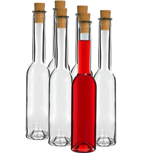 Fles voor likeur 200 ml 6 stuks + 6 kurken 23/18 - 2 ['fles voor alcohol', ' decoratieve flessen voor alcohol', ' glazen fles voor alcohol', ' flessen voor zelfgestookte drank voor bruiloft', ' fles voor likeur', ' fles voor wijn', ' flessen voor wijn', ' likeur']
