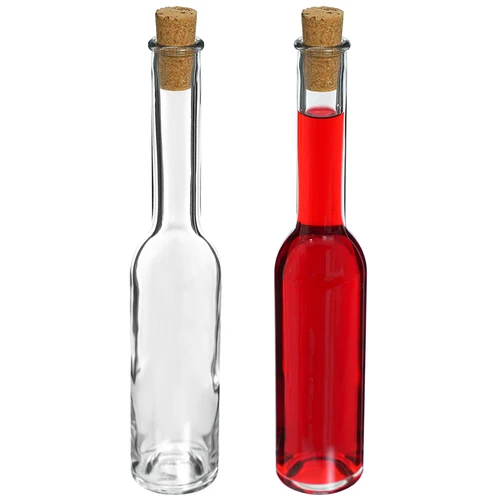 Fles voor likeur 200 ml 6 stuks + 6 kurken 23/18 - 6 ['fles voor alcohol', ' decoratieve flessen voor alcohol', ' glazen fles voor alcohol', ' flessen voor zelfgestookte drank voor bruiloft', ' fles voor likeur', ' fles voor wijn', ' flessen voor wijn', ' likeur']