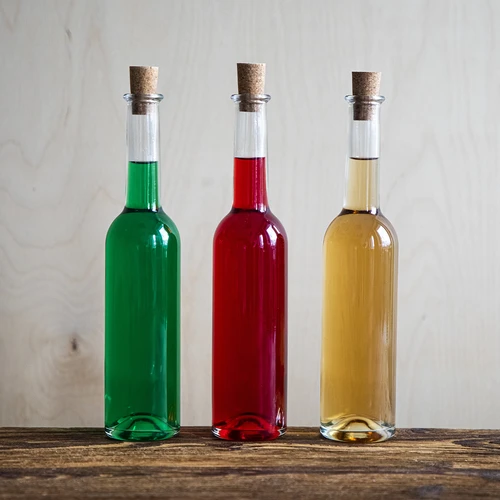 Fles voor likeur 350 ml 6 stuks + 6 kurken - 7 ['voor likeur', ' voor likeur', ' huisgemaakte likeur', ' voor kersenlikeur', ' als cadeau', ' decoratieve fles', ' voor sap', ' voor sap', ' set flessen', ' glazen flessen']