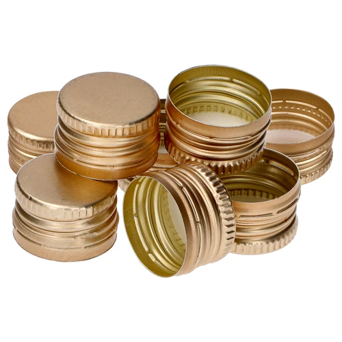 Flessendop fi 28/18 - goud - 8 stuks  - 1 ['dop', ' doppen', ' schroefdop', ' schroefdoppen', ' flessendoppen', ' gouden dop', ' dop voor alcohol']