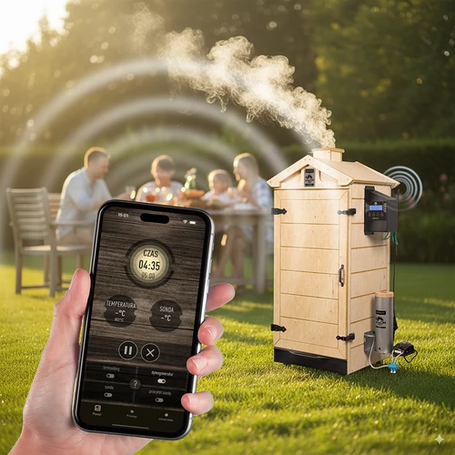 Frameloze rookkast dragON PLYWOOD NATURE met Wi-Fi-controller, 200L - 9