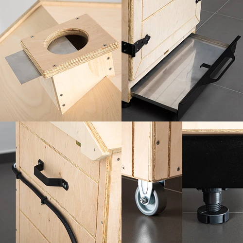 Frameloze rookoven dragON PLYWOOD NATURE met digitale regelaar, 200 L - 6