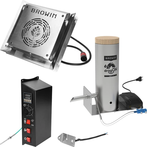 Frameloze rookoven dragON PLYWOOD NATURE met digitale regelaar, 200 L - 7