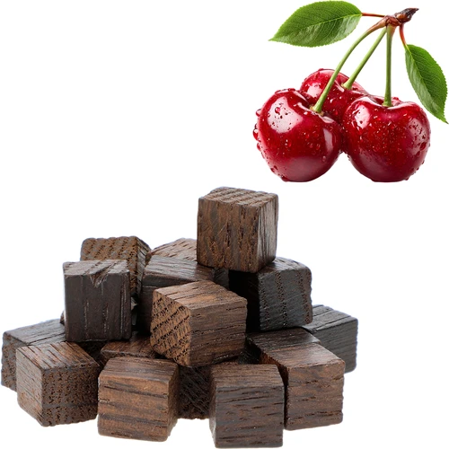 Franse eikenblokjes, zwaar getoast, gearomatiseerd – Kers, 20g - 3