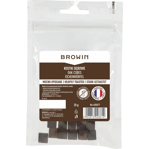 Franse eikenhouten blokjes, zwaar getoast, 20 g - 2