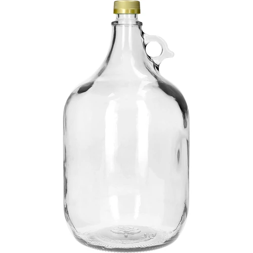 Gans Dame 5 L met dop  - 1 ['gans', ' gans voor wijn', ' gans dame', ' dame 5 L', ' ballon 5 L', ' demijohn', ' ballon in mand', ' fles dame 5L in mand', ' ballon', ' gans voor wijn', ' gans voor brouwsel']