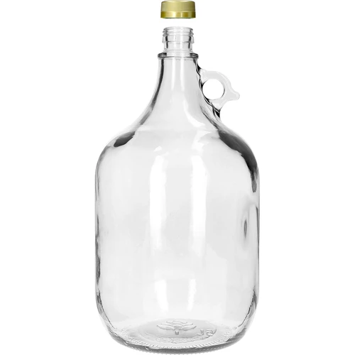 Gans Dame 5 L met dop - 2 ['gans', ' gans voor wijn', ' gans dame', ' dame 5 L', ' ballon 5 L', ' demijohn', ' ballon in mand', ' fles dame 5L in mand', ' ballon', ' gans voor wijn', ' gans voor brouwsel']