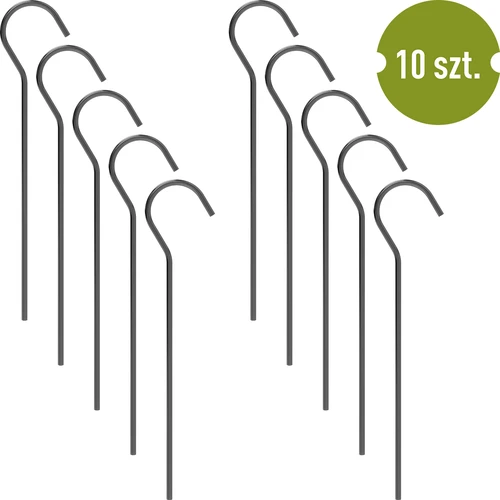 Gebogen tentharingen - 10 stuks - 2 ['voor het bevestigen van tenten', ' tentharingen', ' tentpinnen', ' ankers voor landbouwdoek', ' ankers', ' pinnen voor molengaas', ' pin voor landbouwdoek', ' pinnen voor het bevestigen van tenten', ' pinnen voor kassen', ' pinnen voor de tuin', ' bevestigingspinnen', ' haringen', ' bevestigingsharingen', ' tentharingen', ' stalen pinnen', ' gebogen pinnen.']