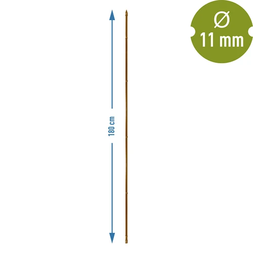 Gecoate stalen stok in bamboevorm, 180 cm x 11mm - 3 ['tuinstok', ' plantenstok', ' plantensteun', ' tuinsteun', ' metalen tuinsteunen', ' steun voor klimplanten', ' steunen voor klimplanten', ' metalen steunen voor bloemen', ' gecoate metalen stokken', ' gecoate plantenstok', ' stalen stok in bamboevorm', ' tuinaccessoires', ' hoe zorg je voor planten', ' aanbevolen stokken voor planten', ' groene stok', ' stalen stokken a la bamboe', ' bamboestokken', ' stokken in bamboevorm', ' steun in bamboevorm']