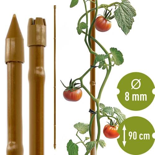 Gecoate stalen stok in bamboevorm, 90 cm x 8 mm  - 1 ['tuinstok', ' plantenstok', ' plantensteun', ' tuinsteun', ' metalen tuinsteunen', ' steun voor klimplanten', ' steunen voor klimplanten', ' metalen steunen voor bloemen', ' gecoate metalen stokken', ' gecoate plantenstok', ' stalen stok in bamboevorm', ' tuinaccessoires', ' hoe zorg je voor planten', ' aanbevolen stokken voor planten', ' groene stok', ' stalen stokken a la bamboe', ' bamboestokken', ' stokken in bamboevorm']