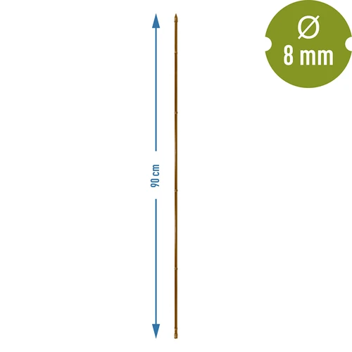 Gecoate stalen stok in bamboevorm, 90 cm x 8 mm - 3 ['tuinstok', ' plantenstok', ' plantensteun', ' tuinsteun', ' metalen tuinsteunen', ' steun voor klimplanten', ' steunen voor klimplanten', ' metalen steunen voor bloemen', ' gecoate metalen stokken', ' gecoate plantenstok', ' stalen stok in bamboevorm', ' tuinaccessoires', ' hoe zorg je voor planten', ' aanbevolen stokken voor planten', ' groene stok', ' stalen stokken a la bamboe', ' bamboestokken', ' stokken in bamboevorm']