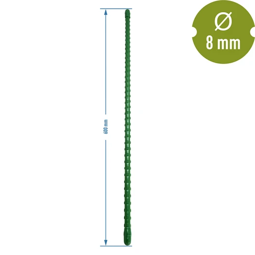 Gecoate stalen stok PE 0,6 m x 8 mm - 2 ['tuinstok', ' plantenstok', ' plantensteun', ' tuinsteun', ' metalen tuinsteunen', ' steun voor klimplanten', ' steunen voor klimplanten', ' metalen steunen voor bloemen', ' gecoate metalen stokken', ' gecoate plantenstok']
