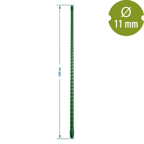 Gecoate stalen stok PE 1,5 m x 11 mm - 2 ['tuinstok', ' plantenstok', ' plantensteun', ' tuinsteun', ' metalen tuinsteunen', ' steun voor klimplanten', ' steunen voor klimplanten', ' metalen steunen voor bloemen', ' gecoate metalen stokken', ' gecoate plantenstok']