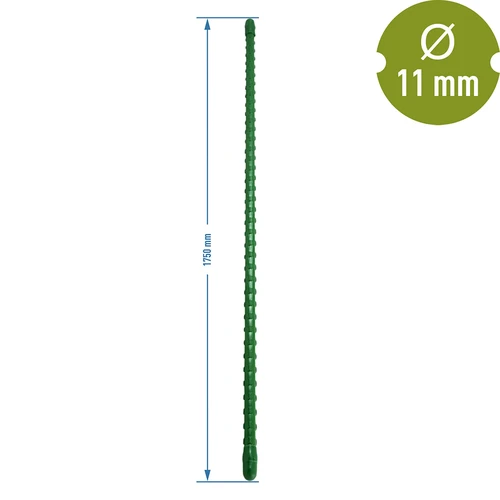 Gecoate stalen stok PE 1,75 m x 11 mm - 2 ['tuinstok', ' plantenstok', ' plantensteun', ' tuinsteun', ' metalen tuinsteunen', ' steun voor klimplanten', ' steunen voor klimplanten', ' metalen steunen voor bloemen', ' gecoate metalen stokken', ' gecoate plantenstok']