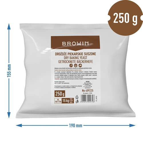 Gedroogde bakkersgist, 250g - 4 ['bakkersgist', ' bakkersgist', ' voor brood bakken', ' voor het bakken van brood', ' voor gistdeeg', ' instant gist', ' gist voor pizza', ' zelfgebakken brood', ' zelfgemaakte pizza', ' eetbare gist', ' gist voor hartige en zoete baksels', ' blijf thuis', ' beproefde gist', ' zelfgebakken', ' de beste baksels']