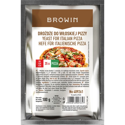 Gedroogde gist voor Italiaanse pizza - 100 g  - 1 ['gedroogde gist', ' bakkersgist', ' Italiaanse pizza', ' pizzatopping', ' Browin gist', ' voor focaccia', ' voor bakken']