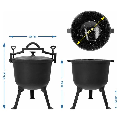 Geëmailleerde gietijzeren ketel, 10 l - 5