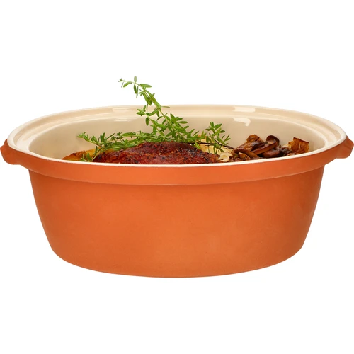 Geglazuurde Romeinse pot 4,5 L (meanders) - 12 ['Romeinse pot', ' vetvrij braden', ' stomen', ' gezond koken', ' voor vlees', ' voor het braden van vlees', ' voor brood', ' voor vis', ' voor vegetariërs', ' eenpansgerechten', ' gerechten voor kinderen', ' dieetgerechten', ' voor het bakken van brood', ' geëmailleerde Romeinse pot', ' gecoate Romeinse pot', ' geglazuurde Romeinse pot', ' kleipot', ' Romeins vat', ' Romeinse vorm', ' kleien pot', ' Romeinse pot met deksel', ' vat met deksel', ' cadeau-idee']
