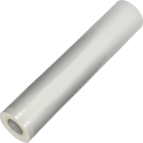 Geprofileerde folie in mouw – voor vacuümmachine, 28x600cm  - 1 ['geprofileerde folies', ' folies voor vacuümmachine', ' geprofileerde folie op rol', ' folies voor vacuümverpakking', ' voedselverpakkingsfolies', ' folies voor sealmachine', ' vacuümverpakking', ' voedselopslag thuis', ' sealfolies', ' voordelen van vacuümverpakking', ' waarom vacuümverpakken', ' opslag van producten en voedingsmiddelen', ' hoe voedsel te verpakken']